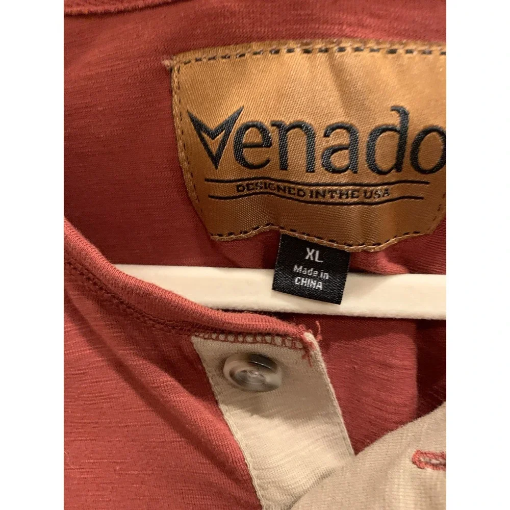 Venado‎ Henley Rust Color Shirt Sz XL